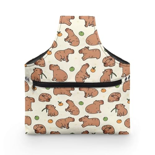 Image of KUIFORTI Yarn Bag Capybara Knitting Bag Crochet Bag, Yarn Storage Bag Organizer Travel Wrist Bag, Yarn Tote Bags for Crocheting on The Go Large Size