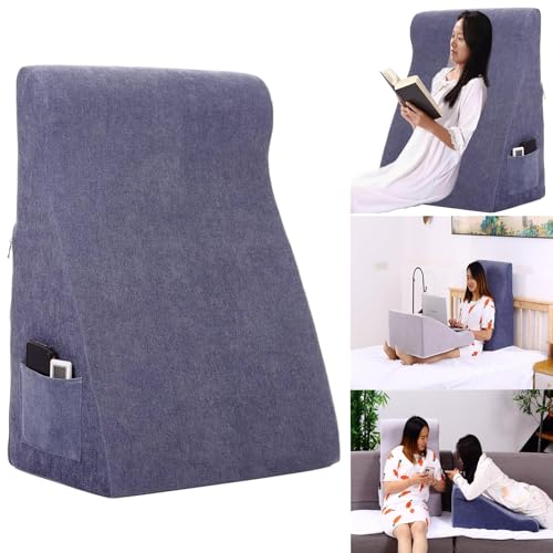 wuFQecht Bed Reading Pillow - Sofa Bed Wedge Pillow - Post-Op Recovery Backrest Pillow - Working...