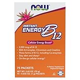NOW Supplements, Instant Energy B-12 (2,000 mcg of B-12 per packet), Cellular Energy Boost*, 75 Packets