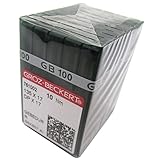 GROZ-BECKERT Aiguille dans une boîte en plastique transparent CKPSMS - 100 aiguilles de machine à coudre GROZ-BECKERT GEBEDUR 135 x 17 DPX17 en titane (taille des aiguilles : 19/120)