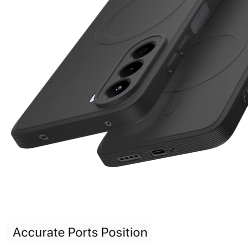 Image of Pikkme Back Cover for OnePlus Nord CE 6 Lite 5G Soft Matte Silicone Mag-Safe Design (Mag-Safe Not Support) Camera Protection | Slim Fit Bumper Cover (Black)