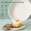 SENSARTE Nonstick Ceramic Frying Pan with Lid 8 Inch Small Omelette Pan Skillet, Free of Intentionally Added PFAS/PTFE Non-toxic Chef's Pan Induction Compatible Pan, Heat Resistant Handle, Mint Green #1