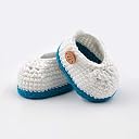 LOVE CROCHET ART Double Layer Crochet Baby-Girls Multicolor Booties Shoes Newborn Socks Soft Sole Prewalker - Firozi, 6 Months gallery image
