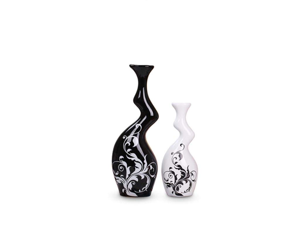 Statuetka figurka rzeźba do domu ozdoba biuro półka na książki Deco ceramiczny wazon nowy dom dekoracja nowoczesna dekoracja domu abstrakcyjny wazon czarno-biały wazon