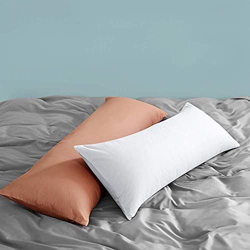 FLXXIE Body Pillow Cover - Super Soft Microfiber 20x54 Body Pillow Case - Envelope Closure, Wrinkle, Stain Resistant Tan Body Pillowcase, 20x54, Tan