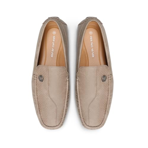 Bruno Marc Mens Penny Loafers Moccasins Shoes,Size 12,Beige,3251314