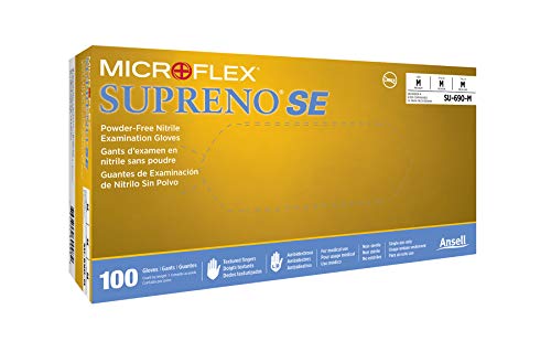 Microflex Su-690 Disposable Nitrile Gloves, Latex-Free, Powder-Free Glove For Cleaning, Mechanics, Automotive, Industrial, Or Medical Applications, Violet, Size X-Large, Box Of 100 Units #TOP3