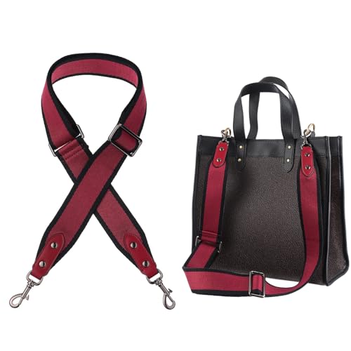 Image of jiesinlov Bag Strap Replacement Crossbody Wide Shoulder Straps Adjustable for TOTE,Messenger Bags and Handbags (Red-S1)
