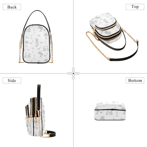 Image of MCHIVER Golf Crossbody Bag for Women Cell Phone Purse Wallet with Removable Chain Shoulder Handbag