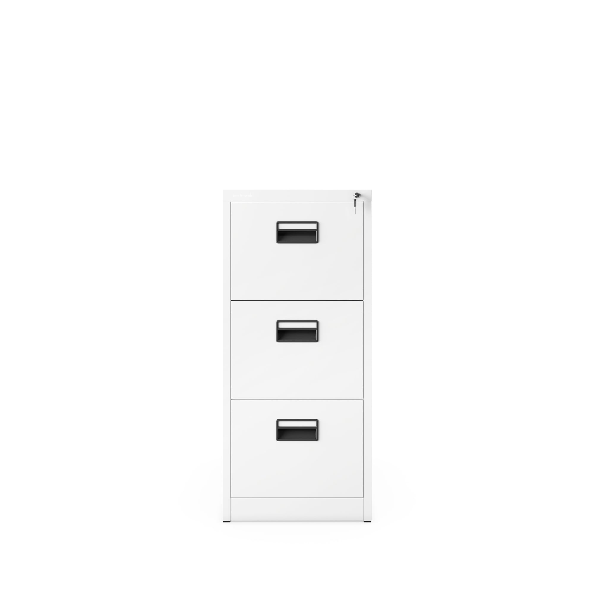 Jan Nowak Armadio da Ufficio Armadietto per Archivio Schedario Portadocumenti con 3 cassetti in lamiera d'acciaio verniciata a polvere 102 cm x 46 cm x 62 cm (Bianco)