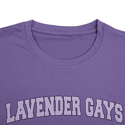 Camiseta gays lavanda orgulho para mulheres LGBT igualdade camiseta lésbica casual manga curta tops,