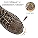 WDCZYA Men's Lightweight Waterproof Hiking Shoes Comfortable Leather Non-Slip Platform Slip On Trekking Trail Shoes Casual Fashion Outdoor Walking Work Sneakers (Khaki,12)