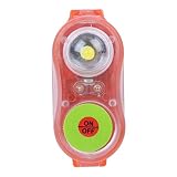 Rettungswestenlicht, Lithium-Schwimmwestenlicht Hochfrequenz-Schweißhülle Vergoldete Kupfersäule für Schwimmbad-Teich(Orange)