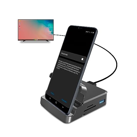GKI Docking Station, USB C Mobile Phone to 4K HDMI Hub, 7-in-1 Charging Station, Support DP Alt Mode, Compatible with Samsung Dex Mode.