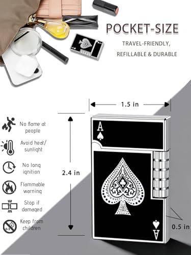 Encendedor recargable de butano para hombre plata miniatura 3