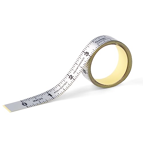 WIN TAPE Workbench Ruler Adhesive Backed Tape Measure 60inch 152cm (Left to Right - Inch)