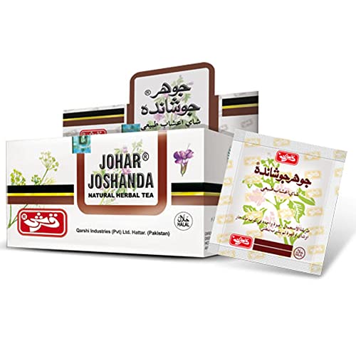 Qarshi Johar Joshanda Tea - Flu Remedy & Herbal Cold 60 Pcs x 5g / Natural