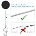 Selizo 4 Pieces Retractable Badge Holder ID Badge Holder Heavy Duty Badge Reel with Keychain Ring Clip for ID Key Card Badge