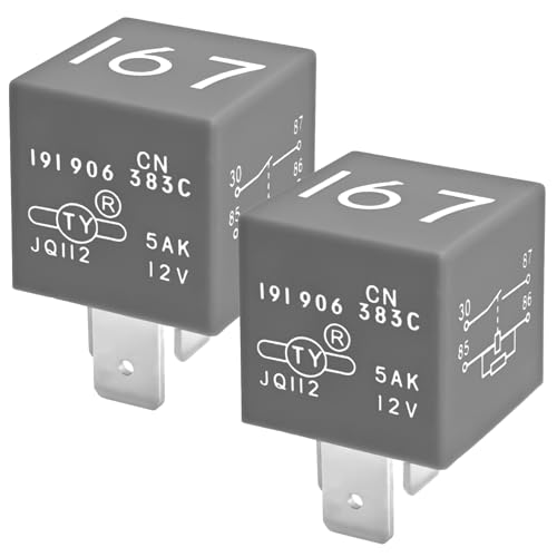 #167 191906383C Fuel Pump Relay (Pack of 2) - Compatible with VW Golf (1986-2013), Passat, Jetta, Audi A4 (2001-2005), A8, S4, S8