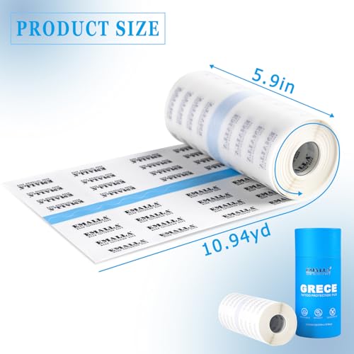 Tattoo Aftercare Bandage - 6in ×10yd Second Skin Tattoo Cover Up Tape Tattoo Bandages Waterproof Derm Shield Tattoo Wraps for Healing Tattoo Cover for Swimming Tattoo Protection Film for Shower - Thumbnail 2