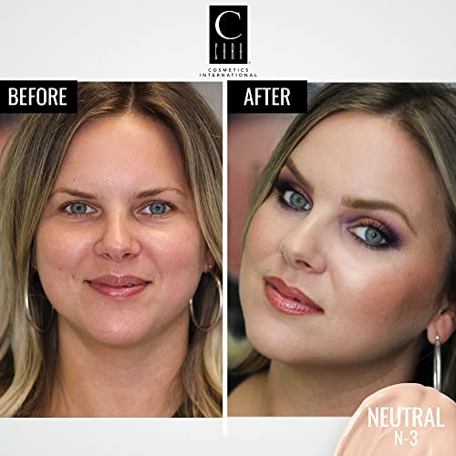 Cara Cosmetics Perfecta Base Foundation - Full Coverage Foundation Makeup, Oil Free Foundation, Light Foundation, Uneven Skin Tone & Oily Skin Foundations, N-3: Neutral Pink Medium,1 Oz. #TOP1