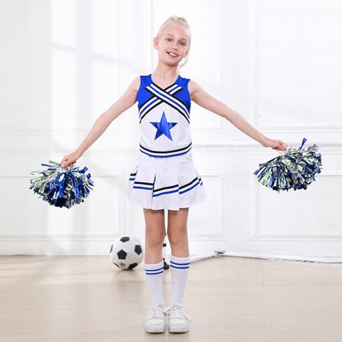 Image of LOLANTA Cheerleader Costume for Girls Halloween Cheer Uniform Outfit
