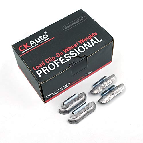 CKAuto 1.25oz, P125 Lead Clip on Wheel Weights, Uncoated, 25Pcs/Box