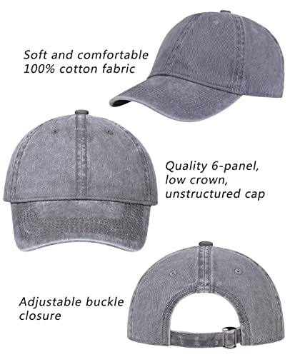 Image of TSSGBL Vintage Cotton Washed Baseball Cap S to XXL Unstructured Low Profile Adjustable Distressed Dad Hat for Men Women