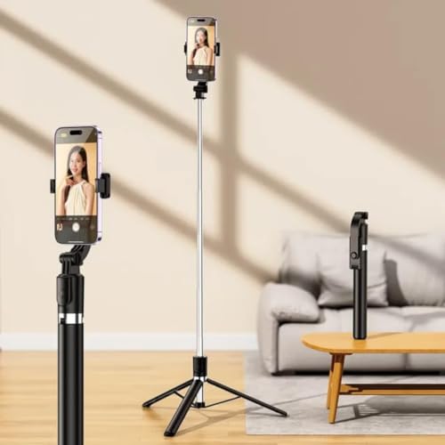 Image of Gadgets World Selfie Stick R1-L (Large) with Wireless Remote and Tripod Stand, Portable, Lightweight, Compatible with All Mobiles (Multicolor)