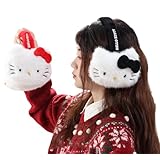 [GUGUJIKL] かわいい ハローキティ イヤーマフ 防寒 防風 耳当て 耳あて レディース キティちゃん ふわふわ 秋冬 暖かい 柔らか イヤーウォーマー 耳カバー 3色 (Red)