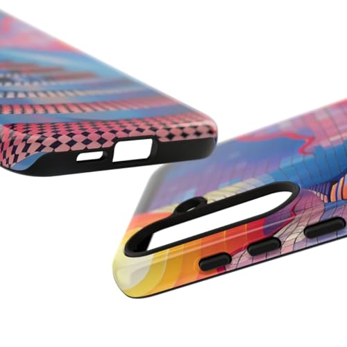 Coque Samsung S24 Plus rigide brillante escalier bleu haut de gamme
