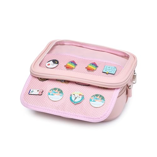 Image of Compact Square Ita Crossbody Purse Pin Display Messenger Shoulder Bag | Shoulder Bag Suits Cosplay And Daily Commutes