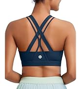 RUNNING GIRL Sports Bras for Women,Seamless Strappy Sports Bra High Support Crisscross Back with ...