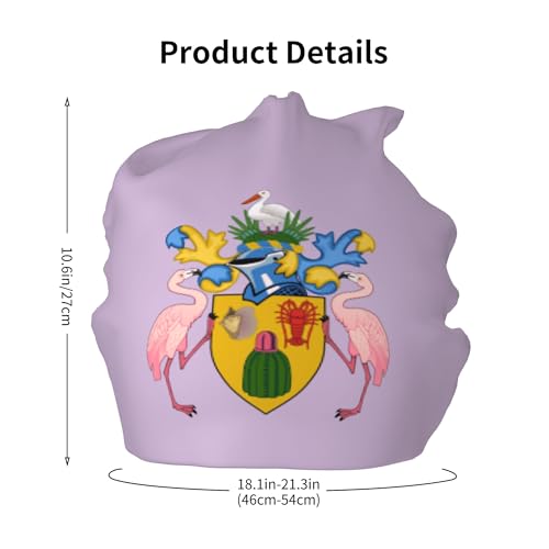 National Emblem of Turks and Caicos Islands Children Hip Hop Knitted Hat Kids Elastic Leisure Knit Cap Warm Sleep Beanies Black2