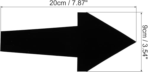 Miniatura 2 de PATIKIL Pegatina de flecha de 8 x 4 pulgadas, 20 piezas de PVC removibles autoadhesivas impermeables para piso, letrero de flecha para instrucciones