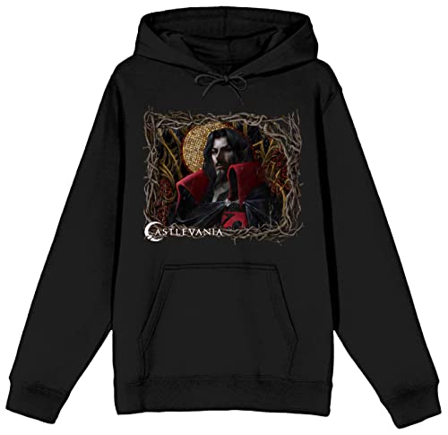 Bioworld Castlevania Logo with Dracula Men's Black Graphic Hoodie