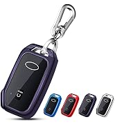 QBUC Genuine Leather Keychain & TPU Case Cover For Subaru Key Fob (Forester, Outback, Crosstrek, Ascent) - White, Small