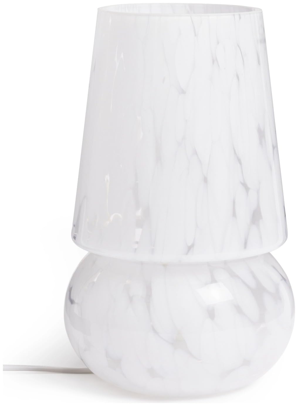 JAYOGLA Rahnn Confetti Glass Table Lamp (White)