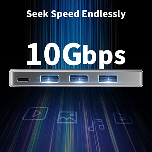 Usb C Hub Adapter For Macbook Pro/Air M1 M2 13" 14" 15" 16" 2022-2019, Acasis 5 In 1 Macbook Pro Accessories With 10Gbps 3*Usb 3.1/ 100W Thunderbolt 3 Pd Charing/ 3.5 Audio Mic #TOP3