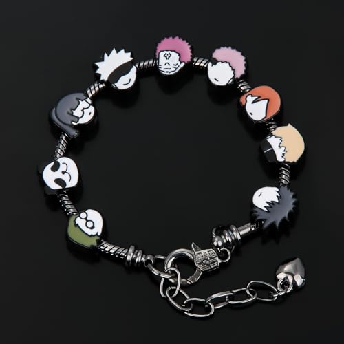 JJK Chibi Charm Bracelet by SONGCHANGJEWELRY – Collectible Anime Faces Featuring Gojo, Yuji, Sukuna & More – Customizable Alloy Chain for Fans and Collectors - Image 8