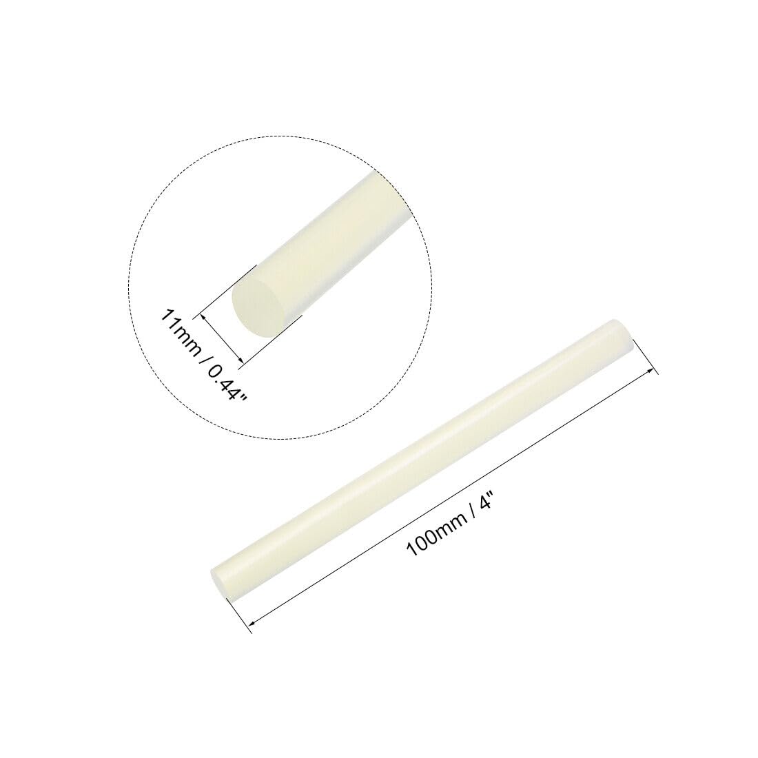 Mini Hot Glue Gun Sticks 4-inch x 0.44-inch for Glue Guns, Clear 30pcs