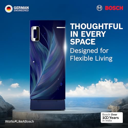 Image of Bosch 207 L, 4 star, Smart Inverter, Direct-Cool Single Door Refrigerator|18 Hrs Cooling Retention |Largest Vegetable Box |Delicate Crisper|2.5x Faster Cooling (2026 Model, Feather Blue,CST20B34AI)