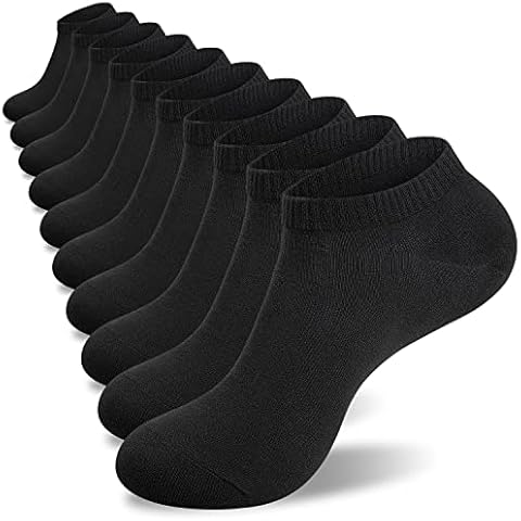 Mens Sports Socks Trainer Socks White Black Grey Running Athletic Ankle Socks Breathable Cotton Low Cut Socks for Men Women Ladies 6/10 Pairs Cover