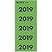 Produktbild LEITZ OrdnerInhaltsschild ´Jahreszahl 2019´, grün
