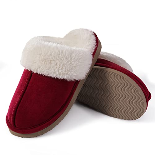 Image of Litfun Women's Fuzzy Memory Foam Slippers Fluffy Winter House Shoes Indoor and Outdoor