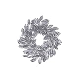 Vickerman 24" Silver Artificial Gardenia Glitter Wreath.