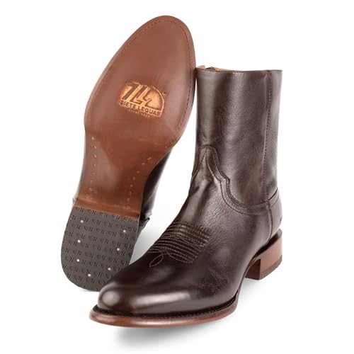 Image of 7L SIETE LEGUAS - Men's Leather Cowboy Zip Boot with Leather Sole style 11200