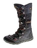 tma stiefeletten  Leder Stiefel TMA Damen Winter Schuhe gefüttert Schwarz Kniehohe Damenstiefel used look Gr. 38