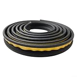 Eawfgtuw Dichtungsseil für Kamin, Ofen, Tür, 10 mm x 18 mm, Glasfaserdichtung, hitzebeständig bis 550 °C, für Holzofen oder Ofenreparatur, schwarz (3 m)