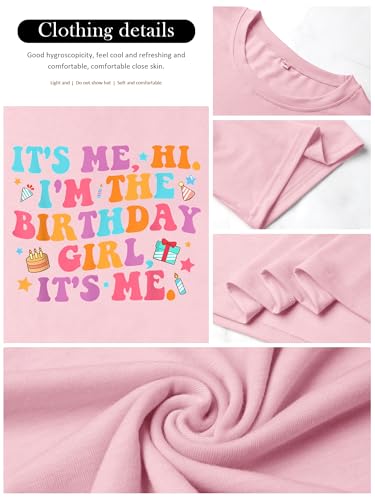 Image of Birthday Shirts for Women Oversized It's My Birthday Girl Graphic Shirt | Funny Birthday Party, Short Sleeve Outfits